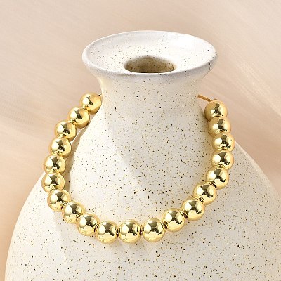 Rack Plating Brass Round Beaded Slider Bracelet for Women BJEW-B066-01A-02-1
