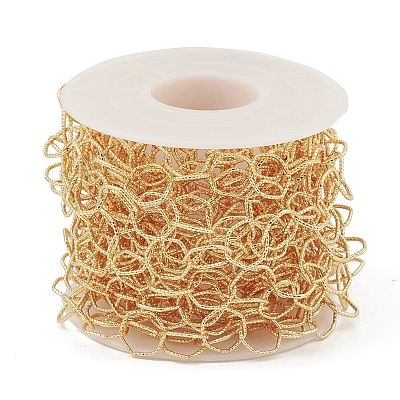 Brass Textured Hexagon Link Chains CHC-M025-33G-1