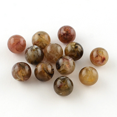 Round Imitation Gemstone Acrylic Beads X-OACR-R029-8mm-07-1