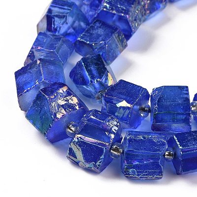 Electroplated Natural Quartz Beads Strands G-G767-02-M-1
