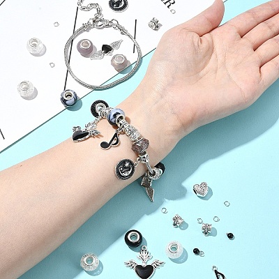 DIY Alloy & Brass European Style Bracelet Making Kits DIY-FS0007-23-1