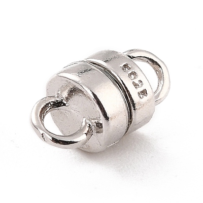 Anti-Tarnish Rhodium Plated 925 Sterling Silver Magnetic Clasps STER-A001-01P-1