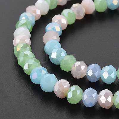 Electroplate Glass Beads Strands X-EGLA-S194-18G-1