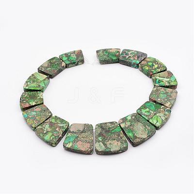 Towanite and Imperial Jasper Graduated Beads Strands G-P296-B01-1