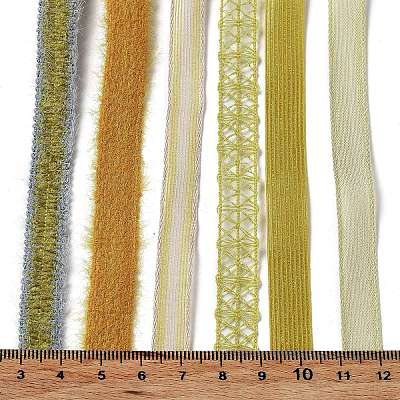 18 Yards 6 Styles Polyester Ribbon SRIB-C001-E04-1