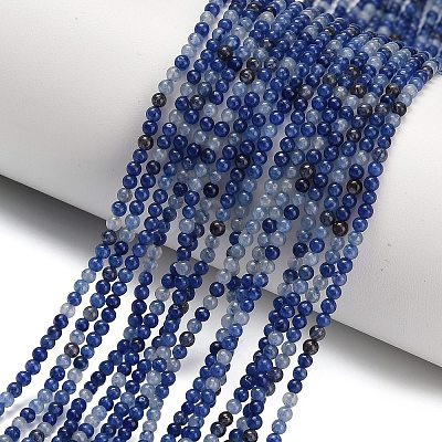 Natural Blue Aventurine Beads Strands G-Z116-A25-2mm-1