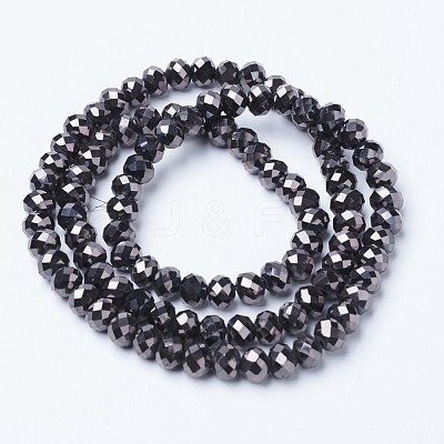 Electroplate Transparent Glass Beads Strands EGLA-A034-T6mm-UA08-1