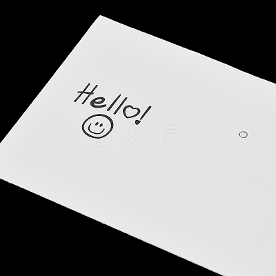 Smiling Face Paper Earrings Necklace Display Cards FIND-T072-01C-04-1