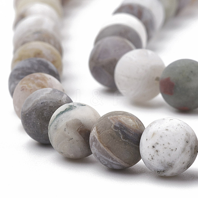 Natural Bamboo Leaf Agate Beads Strands G-T106-028-1