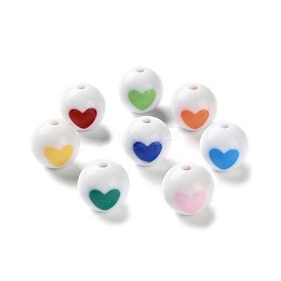 Opaque Acrylic Beads OACR-Z027-06-1