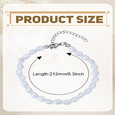 1Pc ABS Plastic Imitation Pearl Beaded Bracelets for Women BJEW-LP0005-03-1