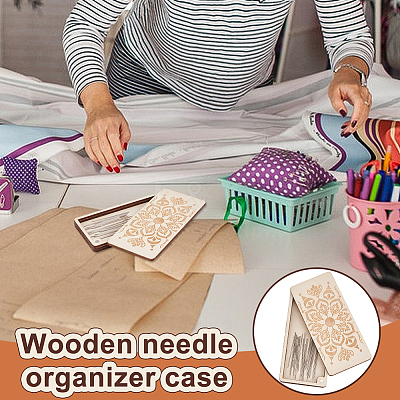 Flower Wood Storage Tool AJEW-WH0348-361-1