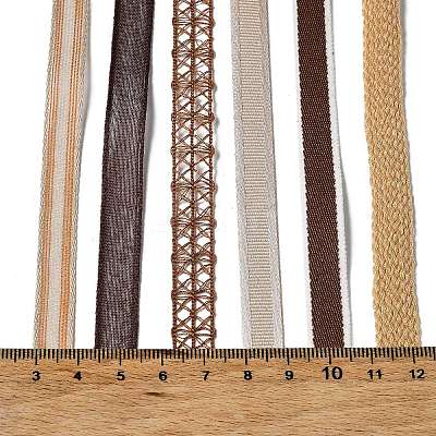 18 Yards 6 Styles Polyester Ribbon SRIB-C001-E02-1