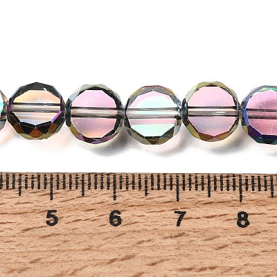 Electroplated Transparent Glass Beads Strands GL-CBA98F0-06C-05-1
