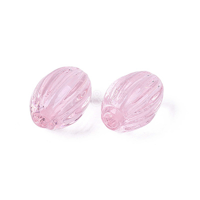 Handmade Ribbed Lampwork Beads LAMP-N042-01A-1