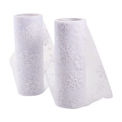 Snowflake Deco Mesh Ribbons LS-OCOR-P010-G01-1