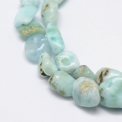 Natural Larimar Beads Strands X-G-F521-35-1