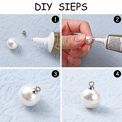 201 Stainless Steel Cup Pearl Peg Bails Pin Pendants STAS-N023-01-5mm-1
