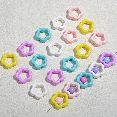 100Pcs Acrylic Bead Frame OACR-SP0001-72B-1