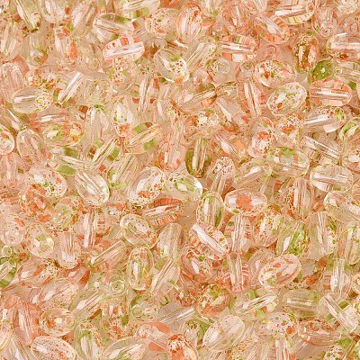 Baking Paint Transparent Glass Beads DGLA-T004-06I-1