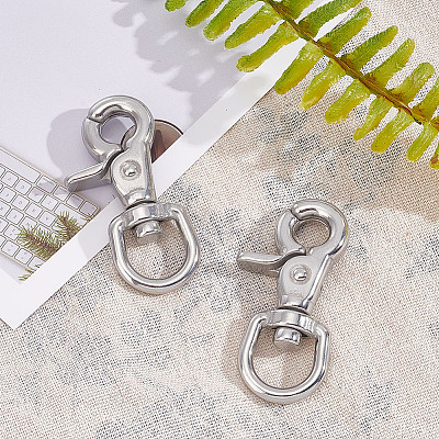 2Pcs Stainless Steel Swivel Clasps STAS-DC0015-60-1
