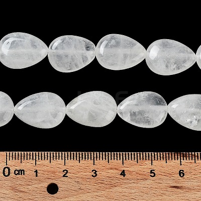 Natural Teardrop Quartz Crystal Beads Strands G-L242-15-1