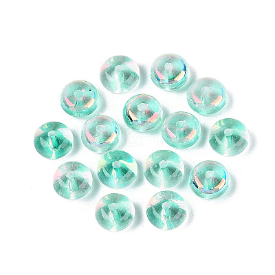 Baking Paint Electroplate Transparent Glass Beads EGLA-Q141-01B-A09-1