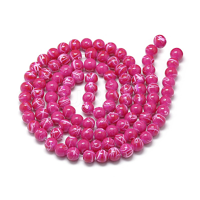 Drawbench Glass Beads Strands DGLA-S115-4mm-L07-1