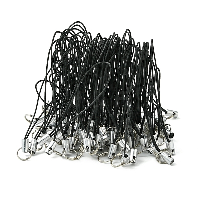 100Pcs Polyester Cord Mobile Straps MOBA-FS0001-02F-1
