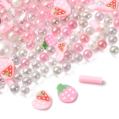 Handmade Polymer Clay Cabochons and Plastic Beads for DIY Jewelry Making Findings CLAY-B007-04G-1