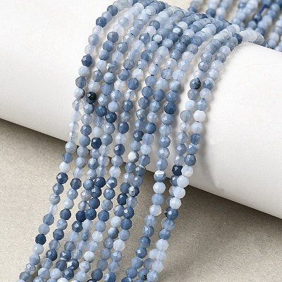 Natural Blue Opal Beads Strands G-P603-C-2mm-04-1