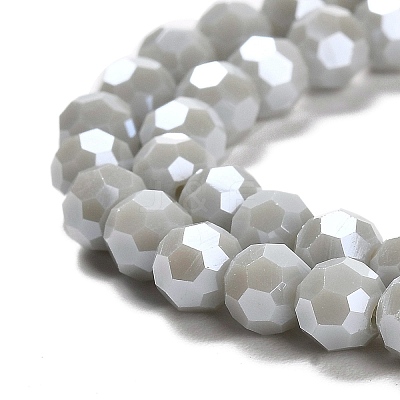 Electroplate Opaque Glass Beads Strands EGLA-A035-P8mm-A22-1