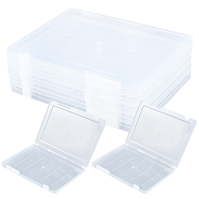Transparent Plastic Packaging Boxes with Hinged Lid AJEW-WH20060-90A-1
