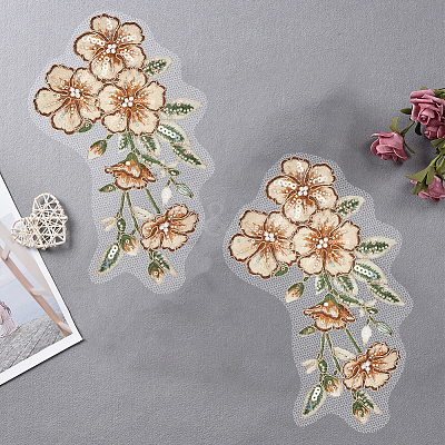 2Pcs Flower Clothing Patches DIY-GF0012-86B-1