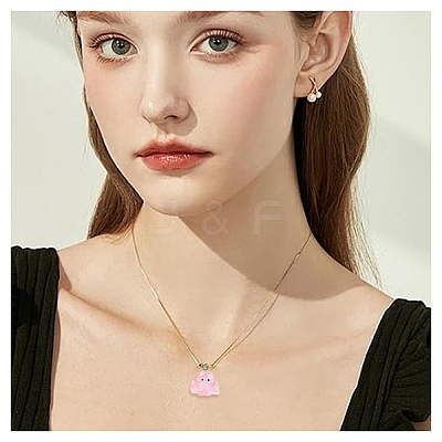 10Pcs 5 Colors Resin Pendants RESI-YW0004-82-1