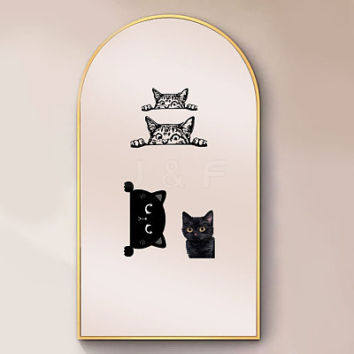 Waterproof Reflective Plastic Mirror Stickers DIY-WH0668-008-1
