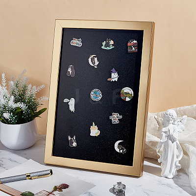 Wood & Plastic Rectangle Photo Frame Stand DJEW-WH0072-13B-03-1