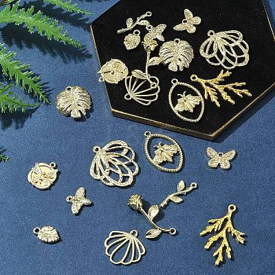 22Pcs 11 Styles Alloy Pendants FIND-FS0003-13-1