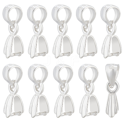 10Pcs 925 Sterling Silver Ice Pick Pinch Bails FIND-BC0003-83-1