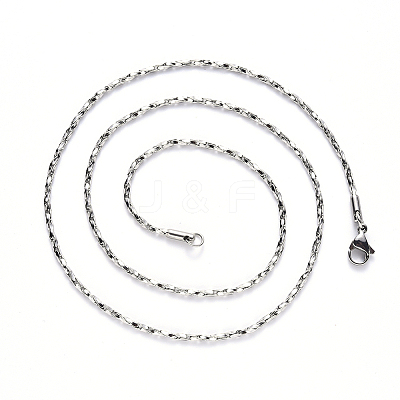 Non-Tarnish 304 Stainless Steel Boston Link Chain Necklace NJEW-S420-006B-P-1