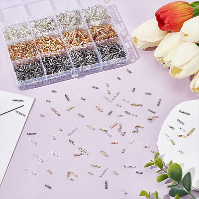 120G 12 Styles Glass Twisted Bugle Beads SEED-HY0001-23-1