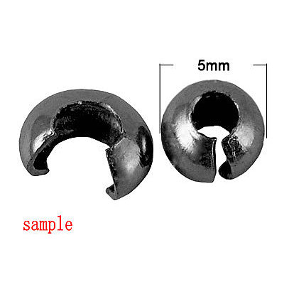 Brass Crimp Beads Covers KK-G017-G-1