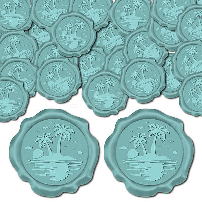 100Pcs Adhesive Wax Seal Stickers DIY-CP0010-17E-1