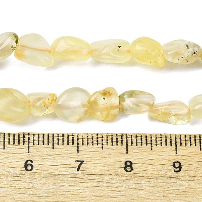 Natural Gold Prehnite Beads Strands G-K395-A07-01-1