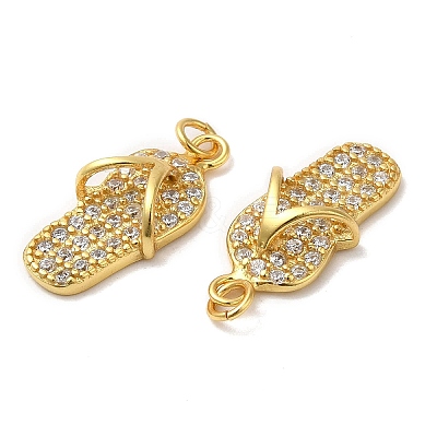 925 Sterling Silver Micro Pave Cubic Zirconia Shoe Pendants STER-I010-04G-1