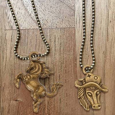 64Pcs 8 Styles Tibetan Style Alloy Pendants FIND-AR0005-03-1