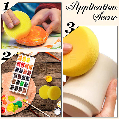 24Pcs Sponge Ink Print Pads AJEW-SP0002-92-1