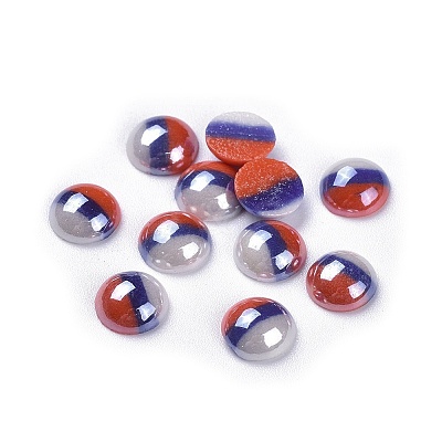 Opaque Glass Cabochons X-GGLA-S038-12F-8mm-1