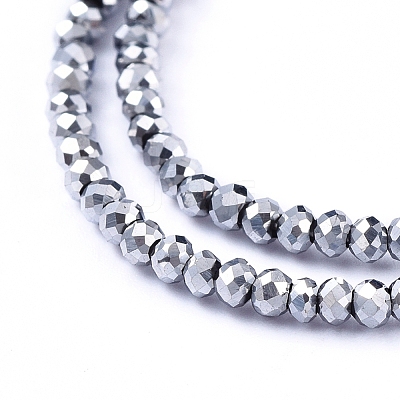 Electroplate Glass Beads Strands EGLA-F149-FP-04-1