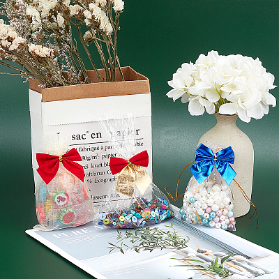 5Cards 5 Colors Velvet Bowknot Ribbon DIY-GF0003-47-1